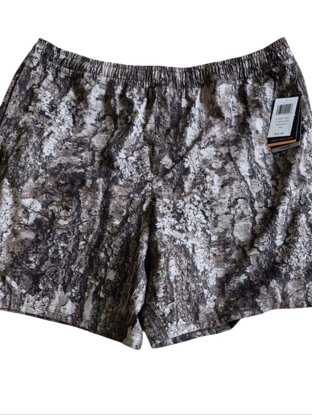 TrueTimber Hybrid Shorts Mens Large Shadow Bark Camo Swim Outdoor NWT
